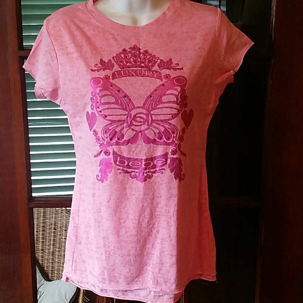NEW  bebe Top. Foil,Embellished, Luxury Top